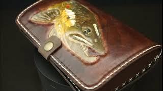 Brown trout fly wallet - by Art Merk