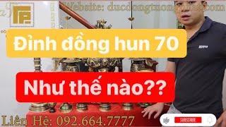 Ngũ sự đồng hun. Chiêm ngưỡng đỉnh thờ Song Long 70 hun giả cổ | đồ đồng Tường Phát