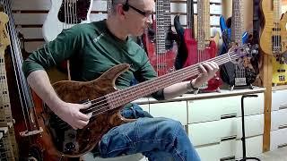 KEN SMITH HF5 2023 Crotch Walnut / Mahogany HIGH END BASS GUITAR #kensmith #bassdemo #hadrienferaud