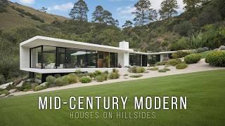 Mid-Century Modern Houses on Hillsides: Architectural Elegance in Nature