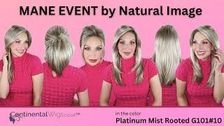 Mane Event by Natural Image in Platinum Mist Rooted G101/10 from Continental Wigs.