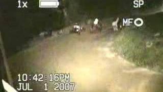 Galletta's Go-Karts: Gary Miller, Wes Stevens & Missy Berry wreck on 7/1/2007 Action