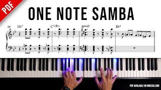 How To Play "One Note Samba" Jobim | Jazz Piano Sheet Music