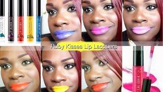 Ruby Kisses Lip Lacquers (Lip Swatches) + DIY Lip Colors