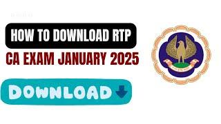 how To Download CA Exam January 2025 RTP | CA foundation & CA intermediate January 2025 RTP