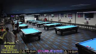 Double Kiss Pool Hall Pattaya Monday 9 Ball Pool Room View (16/9/24)