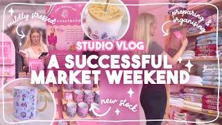 STUDIO VLOG | A successful market weekend for my small business ️ Diaries of a creative business 