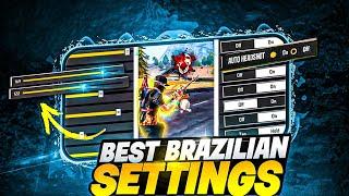 NEW BRAZILIAN  Best Headshot Settings ️ - Red Fire Button + Talk Back With White Ff Sensi   !!