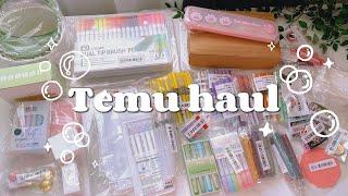 Huge Temu Haul // Stationery + desk supplies30% OFF discount code // ASMR unboxing 