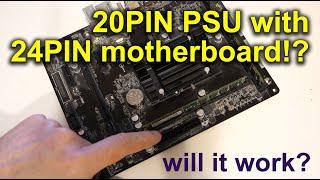 Can you use a 20pin Power Supply with a 24pin Motherboard? (ASRock Q1900M)