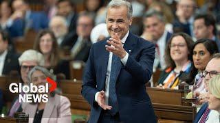 Carney grilled on delaying the budget, pipelines and financial assets in 1st question period | FULL
