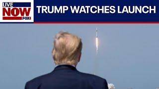 WATCH LAUNCH: Trump in attendance for SpaceX Starship rocket liftoff