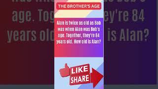  Can You Solve This Age Riddle? #RiddleQueryMaster  #brainteasers #logicpuzzles #mindgames  #logic