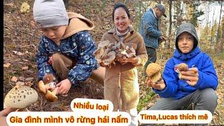 Gia Đình Mình Vô Rừng Hái Nấm ‍🟫…Tima Lucas Thích Mê ..Hái Được Nhiều Loại Nấm