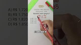 Porcentagem!!  #matemática