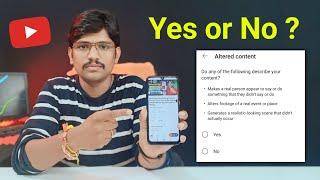 YouTube Altered Content Telugu | YouTube New Setting in YT Studio App 2024 | New Update Today 