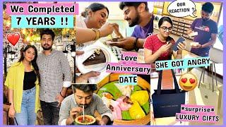 We Completed 7 Years ️ Relationship Anniversary Pe *LADAI* Ho Gayi  Luxury Gifts + Cute Date 