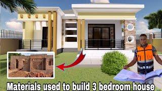 Cost of building this modern 3 bedroom bedroom house in Uganda 2024