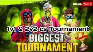 Free fire live giveaways 1v1,2v2 cs tournament-SSG TELUGU GAMING is live