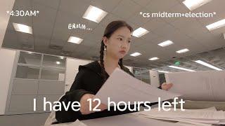 waking up at *4:30 AM* to save my GPA  | productive CS exam grind & club election [ HELP]