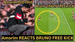 Ruben Amorim REACTION as Bruno Fernandes scored STUNNING FREE KICK goal vs Arsenal