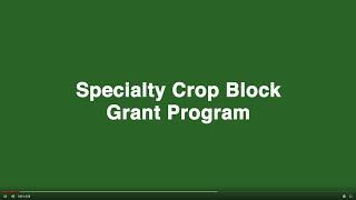 Specialty Crop Block Grant Program