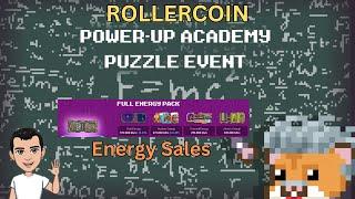 Rollercoin | Power-Up Academy Puzzle Event and Energy Sales