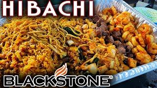 HOW TO MAKE THE BEST HIBACHI ON THE BLACKSTONE GRIDDLE! EASY TEPPANYAKI COOK AND RECIPE