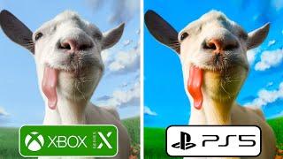 Goat Simulator Remastered PS5 vs Xbox Series X Graphics Comparison