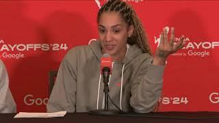 Gabby Williams, Nneka Ogwumike interview, WNBA playoffs | Las Vegas Aces vs Seattle Storm basketball