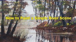 How to Paint a Simple River Scene in Watercolour