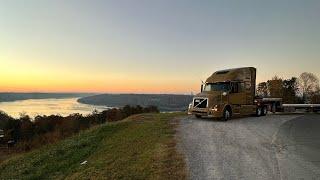 Неделя узких дорог,дальнобой США.Def делает мозги Volvo VNL.Работа на Step deck.Делаем гросс ))