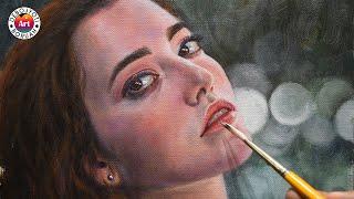 How to Paint Fair Skin tone | Portrait Painting with Acrylic by Debojyoti Boruah