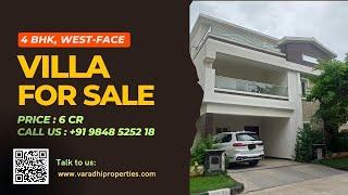 Ad-170 WEST FACE VILLA for ***SALE*** 4BHK+HT #mayfair #Tellapur #hyderabad  #Telangana #9848525218