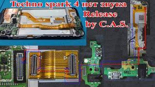 Techno Spark 4 нет звука, no sound, #ОтКАС