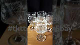 Irish Duiske Glasses Harp and Shamrock from TKTTRAVELLER on Ebay