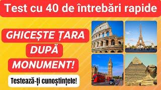 Ghicește Țara După Monument! 40 de Atracții Celebre care Îți Testează Cunoștințele