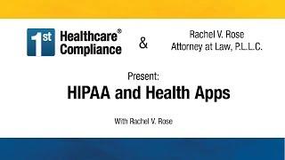 HIPAA and Health Apps