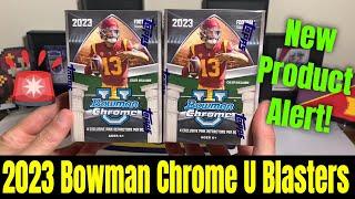 *NEW 2023 Bowman Chrome University Football Blaster Boxes!* Love The Refractors & Parallels!