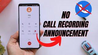 Call Recording Sound off | Call Recording Announcement Off | Call Recording Sound off in Hindi 2023