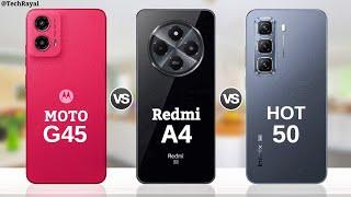 Moto G45 5g vs Redmi A4 5g vs Infinix Hot 50 5g || Full Comparison