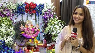 Meet Serial's Ashi Singh & Family Home Ganpati Celebration, Aarti & Full Interview