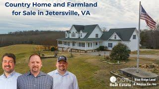 Country Home and Farmland for Sale in Jetersville, VA