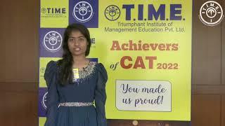 Varshini (T.I.M.E. student selected into IIM Jammu MBA 2023-25 batch)