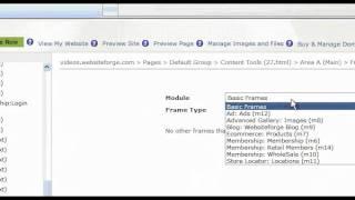 Adding Module Frames - Websiteforge Ecommerce Website