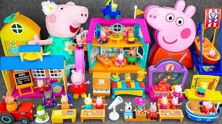 92 Minutes Satisfying with Unboxing Funny Peppa Pig School Toys Collection ASMR | Review Toys