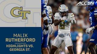 Georgia Tech RB Malik Rutherford Highlights vs. Georgia State