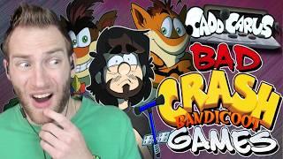 A HORRIBLE MISTAKE! Reacting to "The Depressing World of Bad Crash Bandicoot Games" by Caddicarus