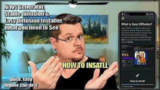 Ai Art Generator, Stable diffusion's, Easy Diffusion Installer for Windows, What you need to See