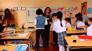 Matanat Ahadova's kite making lesson Baku Azerbaijan 2015